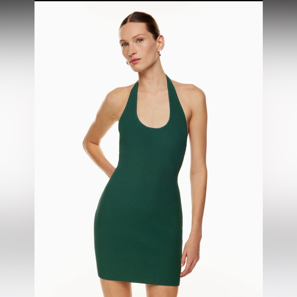 Aritzia Babaton Sculpt Knit Backless Halter Dress